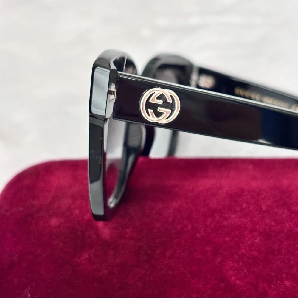 GUCCI GG0029S Black Oversize Square Fashion Sunglasses--NEW - Picture 10 of 15